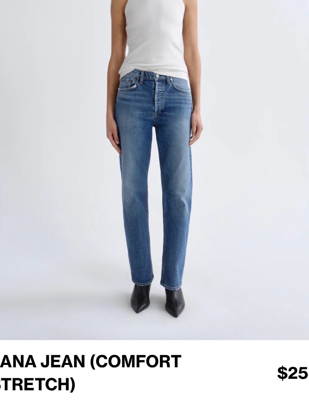 Agolde Straight-Leg Jeans in Medium Blue Wash